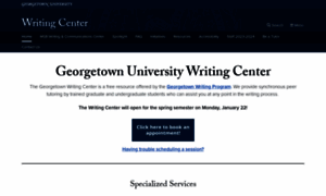 Writingcenter.georgetown.edu thumbnail