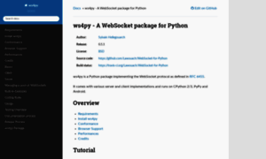 Ws4py.readthedocs.org thumbnail