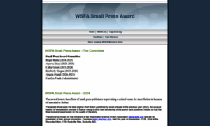 Wsfasmallpressaward.org thumbnail