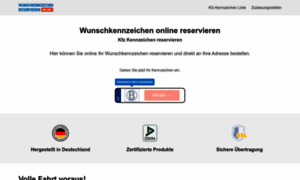 Wunschkennzeichen-reservieren.online thumbnail
