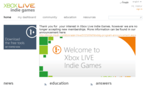 Xbox.create.msdn.com thumbnail