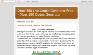 Xboxlive360codegenerator.blogspot.com thumbnail