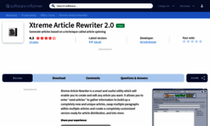 Xtreme-article-rewriter.software.informer.com thumbnail