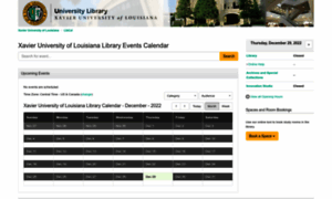 Xula.libcal.com thumbnail