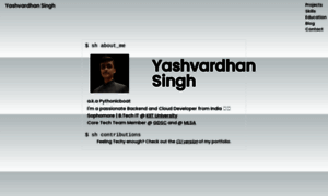 Yashvs.me thumbnail