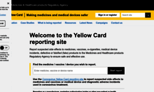 Yellowcard.mhra.gov.uk thumbnail