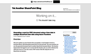 Yetanothersharepointblog.wordpress.com thumbnail