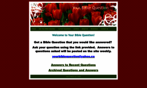 Yourbiblequestion.com thumbnail