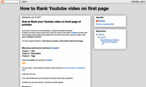 Youtubevideorankingonfirstpage.blogspot.com thumbnail