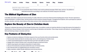 Zionlyrics.com thumbnail