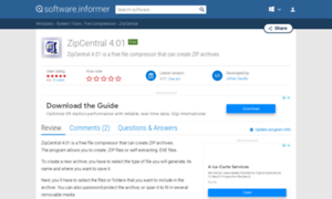 Zipcentral.software.informer.com thumbnail