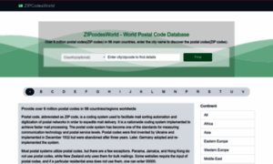 Zipcodesworld.com thumbnail